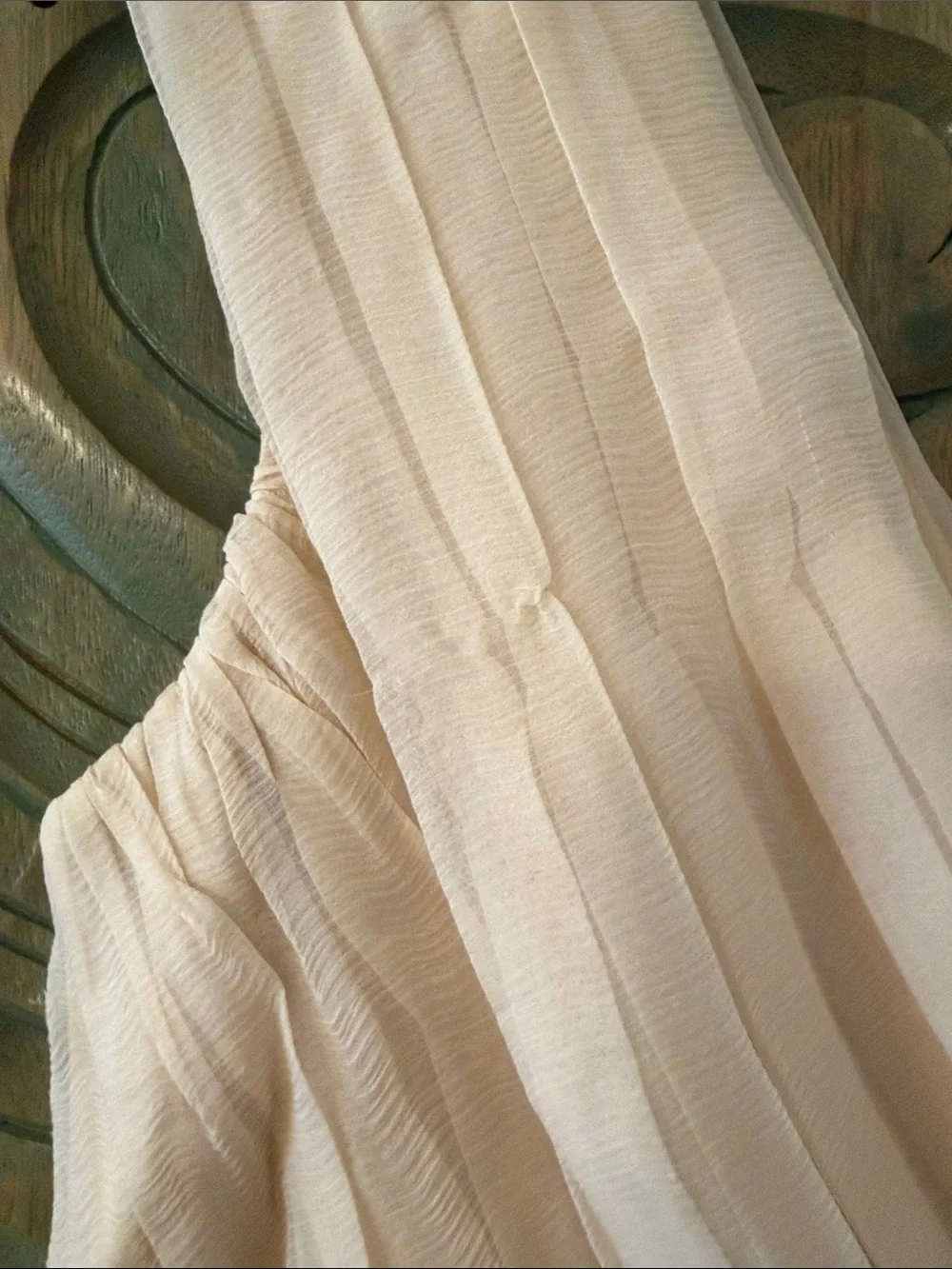 Tadashi Shoji Ivory V-Neck Layered silk Dress